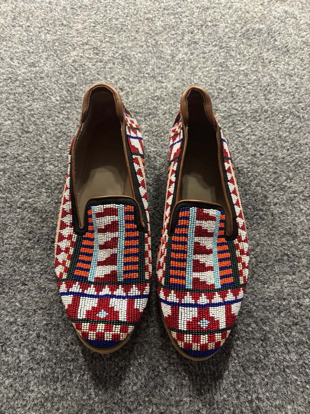 Donald J Pliner Mosaic Beaded Slip-on Loafers